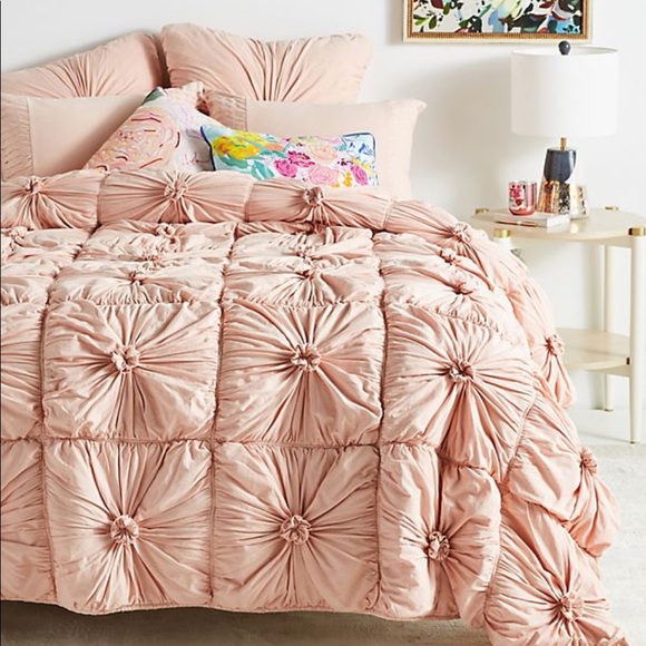 Bedding Anthropologie Organic Rosette Quilt King Poshmark
